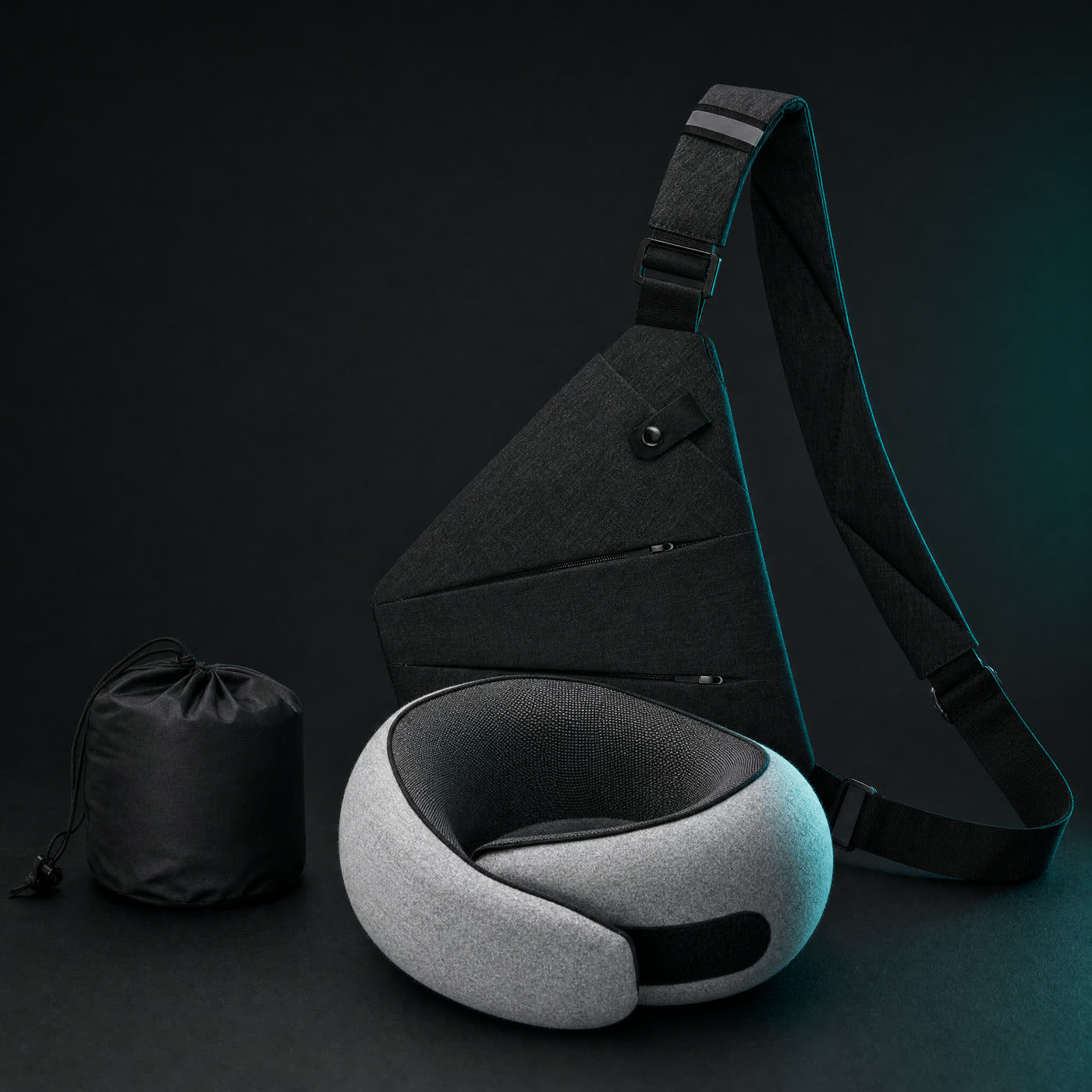 The Novalint Travel Set — wrap pillow and crossbody sling together