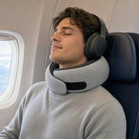 Over-ear headphones worn over the wrap pillow thumbnail